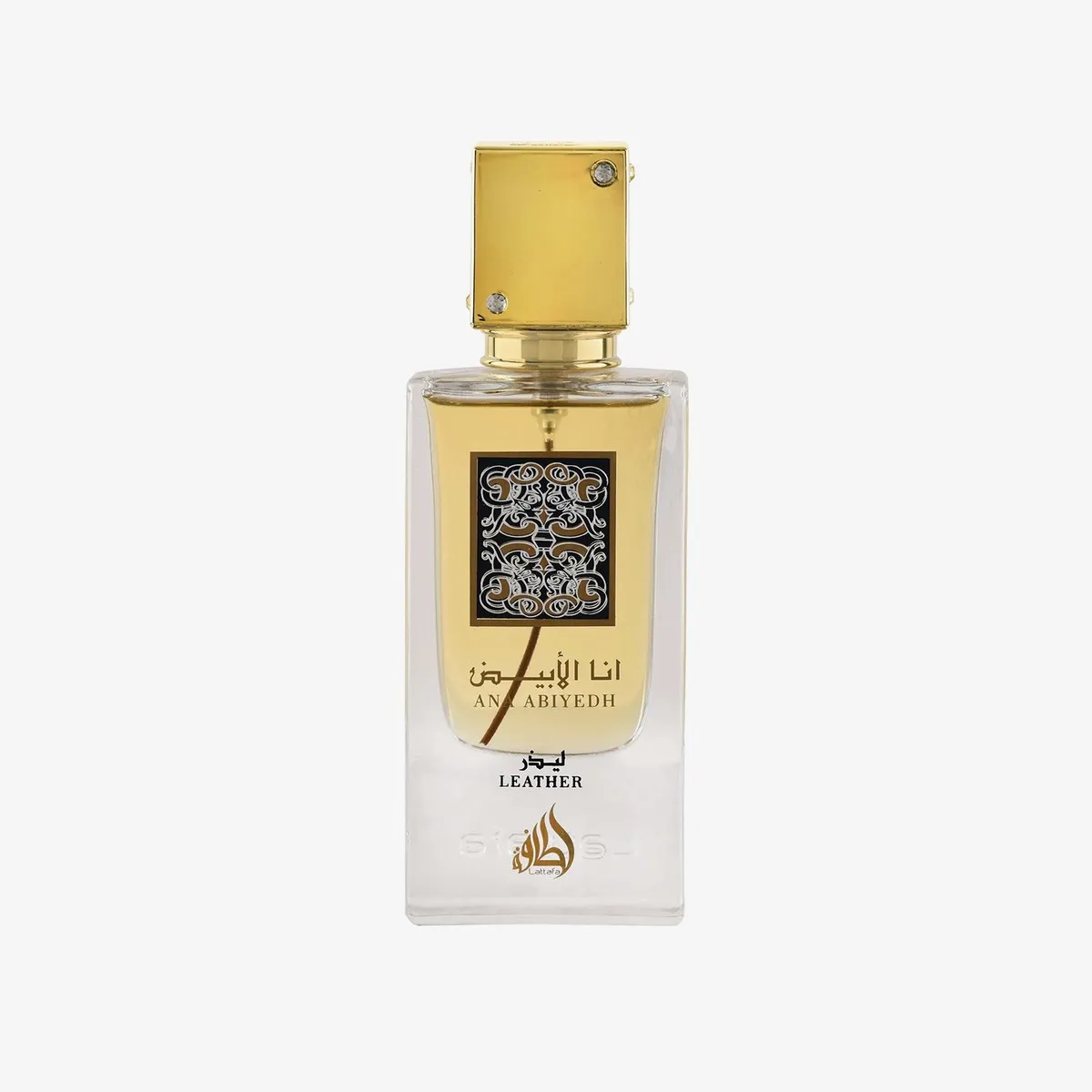 Lattafa Ana Abiyedh Leather, the bottle