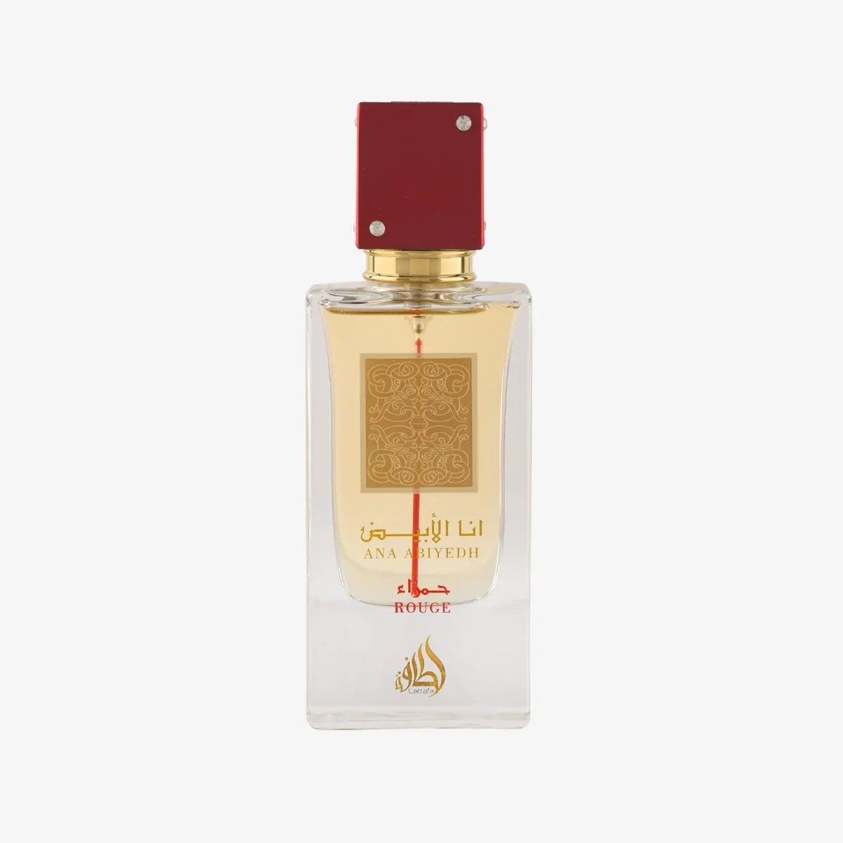 Lattafa Ana Abiyedh Rouge, the bottle
