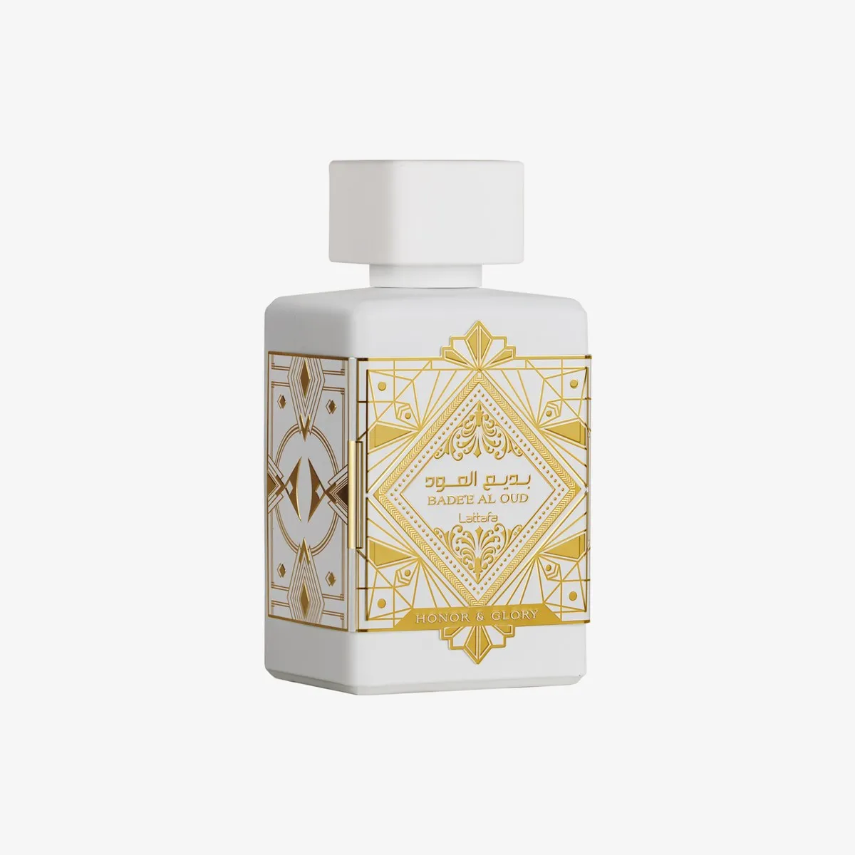Lattafa Bade'e Al Oud Honor & Glory, the bottle