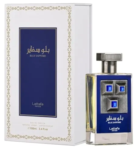 Lattafa Blue Sapphire, the bottle