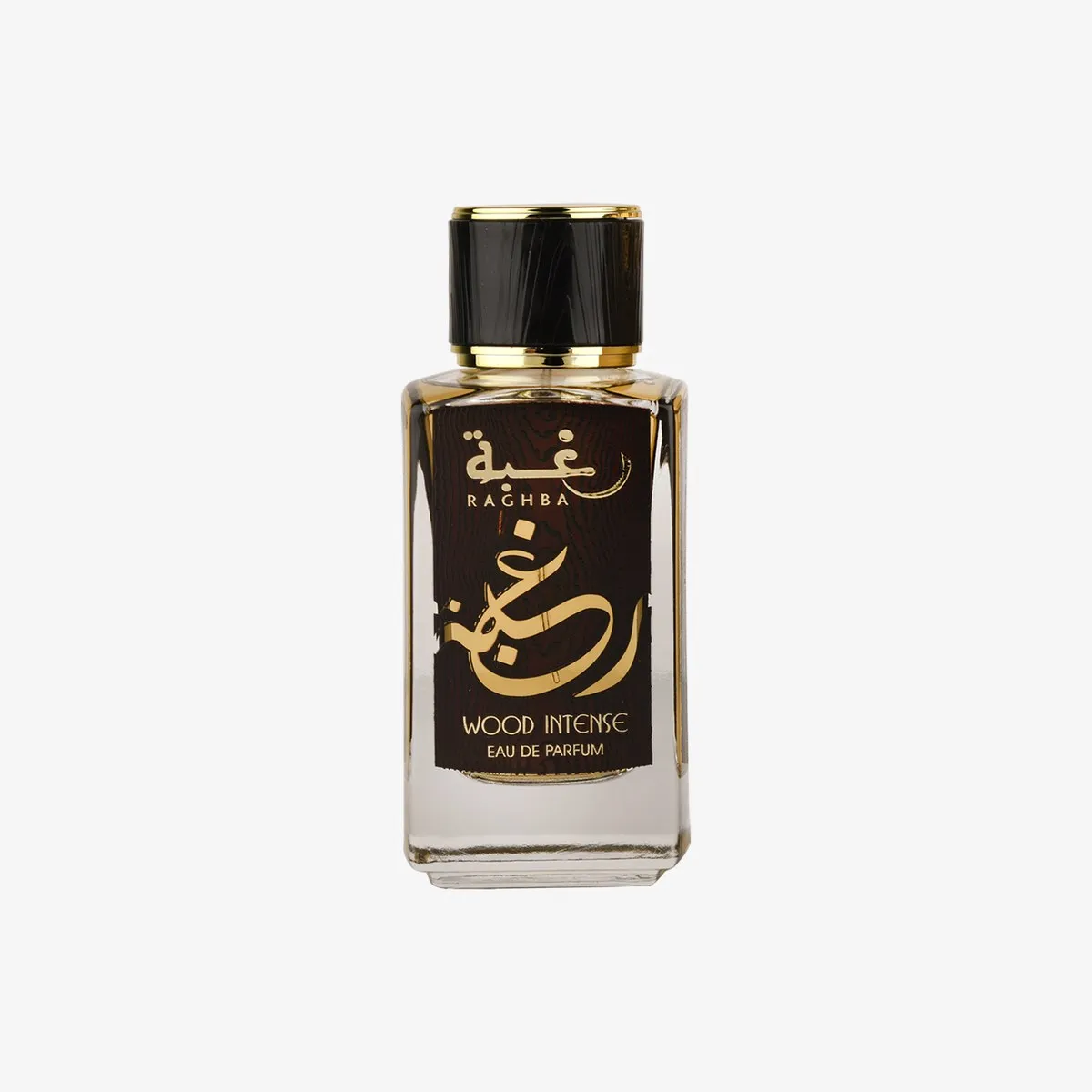 Lattafa Raghba Wood Intense, the bottle